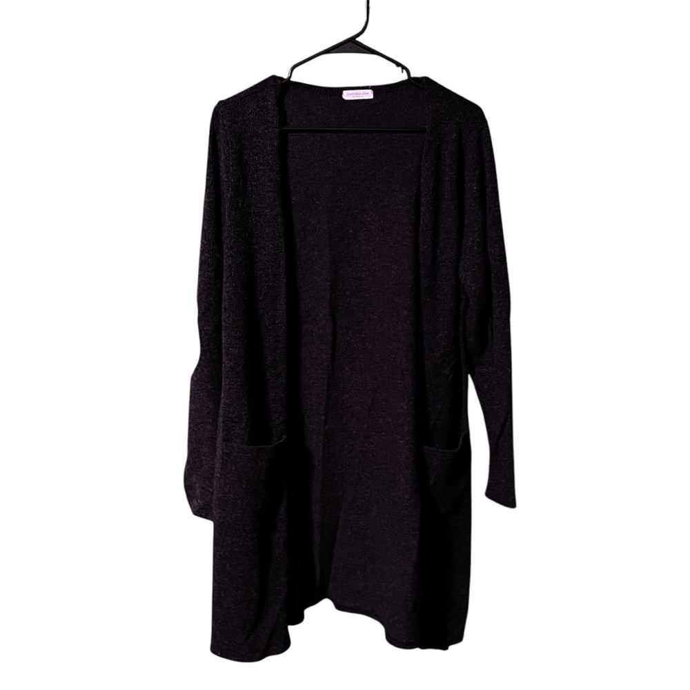 Chic Soul - Black Open-Front Women's Sweater